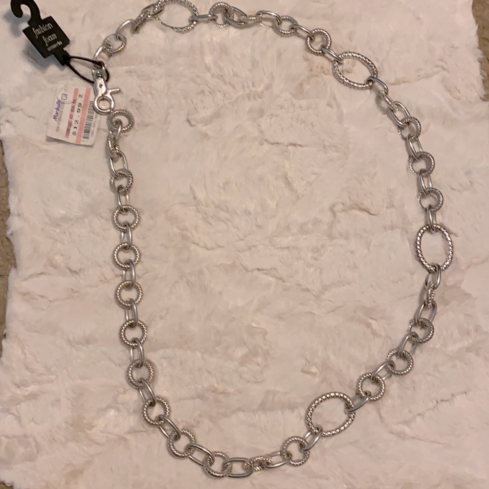 Fashion Focus Chain Link Silver Statement Belt